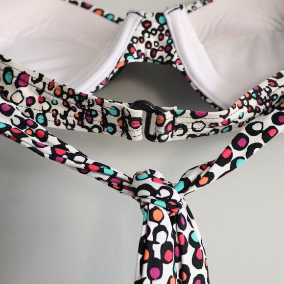 Lole Women's Sz M Multicolored Bandeau Strapless Bikini Swim Summer Top - Picture 6 of 11